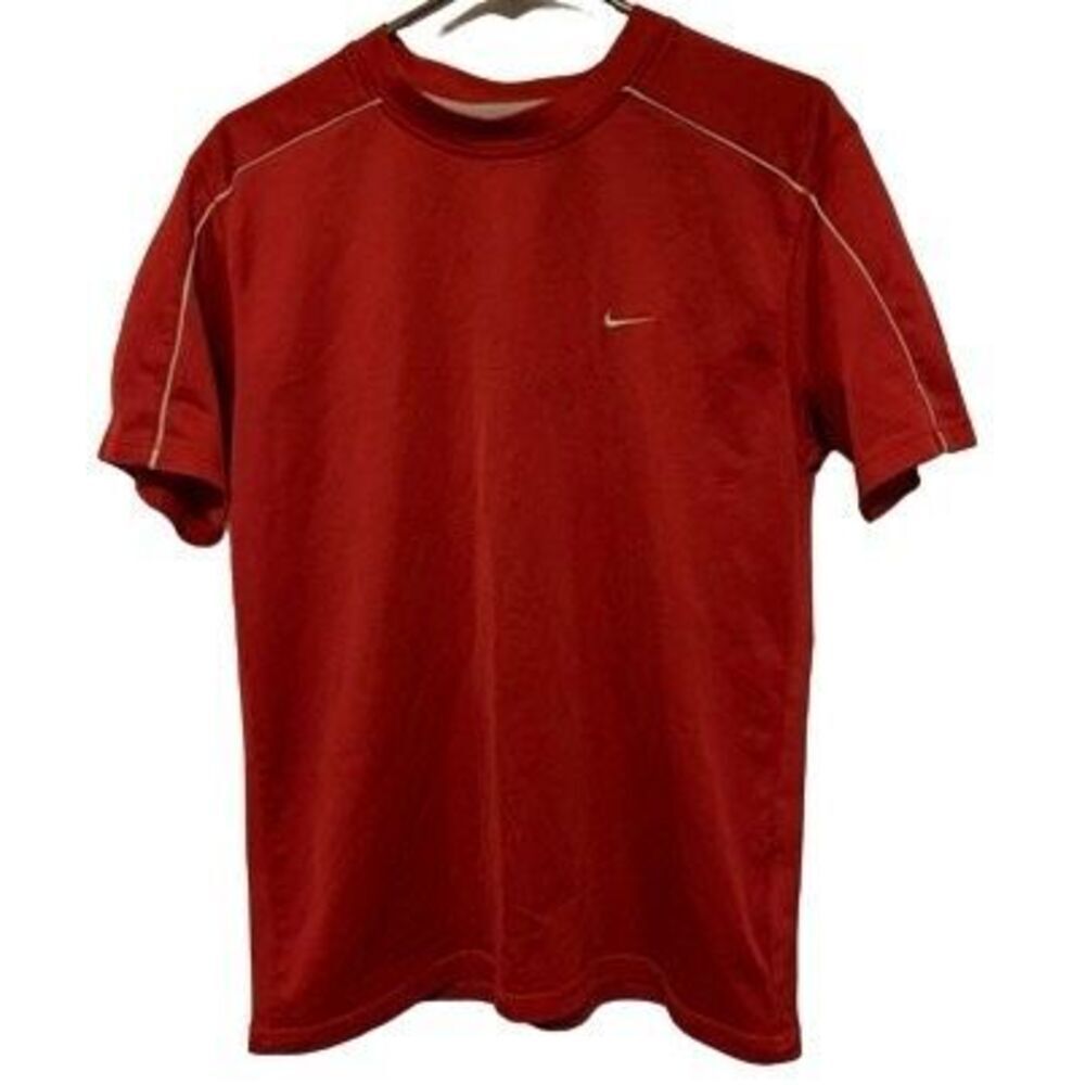 Nike Size Medium Red Polyester T-Shirt